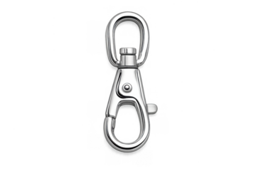 Silver metal swivel trigger snap hook clip for keychain, lanyard, hanging accessories, and secure fastening