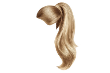 Fototapeta premium Blonde Ponytail Hairstyle Illustration on a transparent background.
