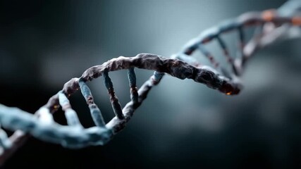 4K futuristic biomedical visualization of an AI-driven interface analyzing DNA sequences for cancer-related mutations; a glowing DNA double helix floats at the cent - Powered by Adobe