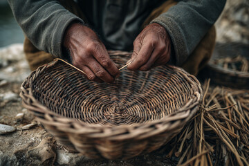 Traditional Wicker Basket Weaving &mdash; Handcrafted Rural Craftsmanship