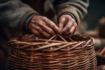 Traditional Wicker Basket Weaving &mdash; Handcrafted Rural Craftsmanship