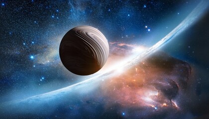 Oumuamua Inspired Interstellar Object Amidst Cosmic Nebula And Stars Background Space Phenomenon