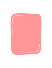 Hand drawn fluid rectangle frame template with abstract soft pink box. Creative frame and text box with modern fluid banner look. Use as mockup or background element for card, cover or invitation.