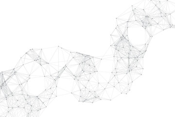 Abstract Plexus mesh geometric background. Dots connected by lines. Technology abstract background. Minimalist mesh backdrop. Abstract polygonal shape.