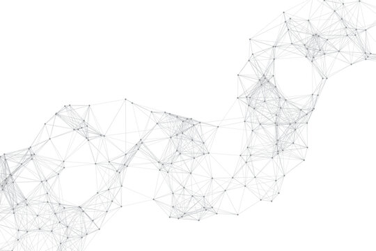 Abstract Plexus mesh geometric background. Dots connected by lines. Technology abstract background. Minimalist mesh backdrop. Abstract polygonal shape.