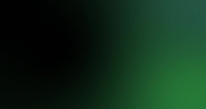 Abstract dark forest green and black gradient. Blurred background moving in smooth transition of deep emerald and charcoal colors, moody and elegant backdrop. Seamless loopable background.