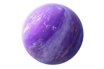 violet planet with a white background