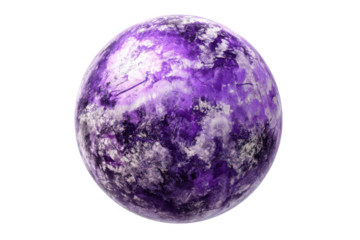 violet planet with a white background