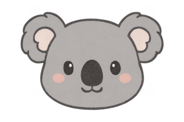 Cute koala bear cartoon animal character illustration
