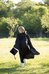 High school Senior graduation cap and gown