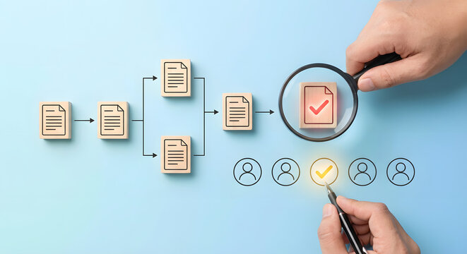 business process verification and approval concept