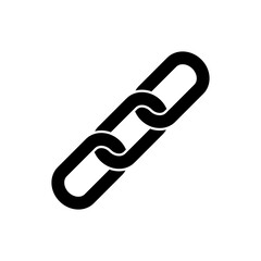 Chain icon isolated on white background. Link, connection, and attachment symbol