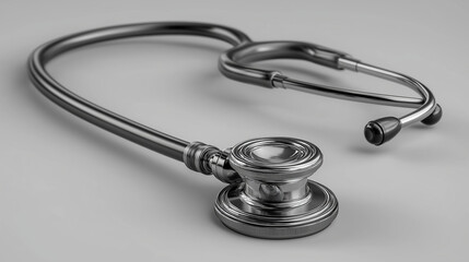Modern black stethoscope medical equipment