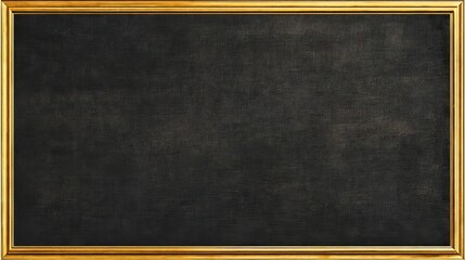 A blackboard with a gold frame is shown in a close-up view, providing a clean and simple background for writing or drawing.
