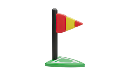 3D Render of a Soccer Corner Flag