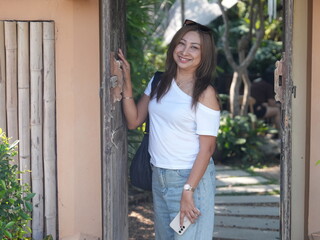 woman enjoy travel in weekend