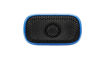 Blue Portable Speaker with Hexagonal Grill