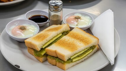 Kaya Toast and Soft Boiled Eggs, a Classic Asian Breakfast Treat