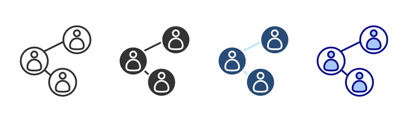 Connection Icon Set. Designed In Multi Style