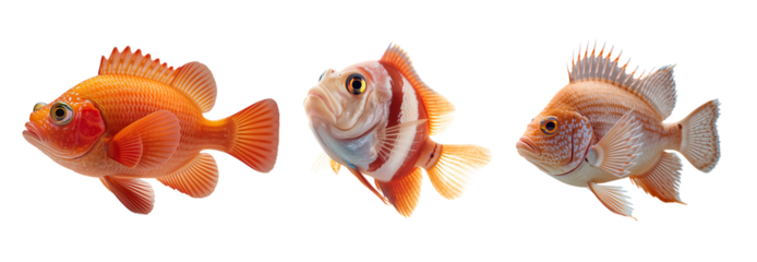 Beautiful fish isolated on a transparent background