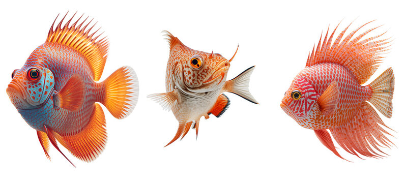 Beautiful fish isolated on a transparent background