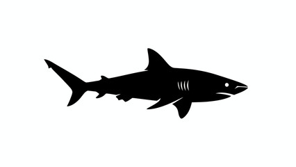 Fototapeta premium Powerful Great White Shark Silhouette Mascot for Professional Marine Branding