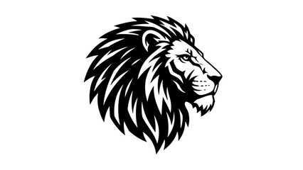 Powerful Lion Head Mascot Logo with Sharp Mane for Sports Branding © Tharusha