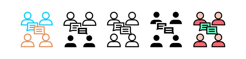 Team Comunication multiple icon