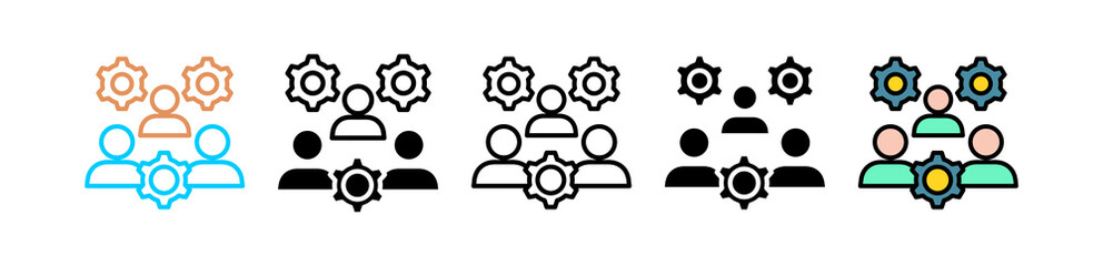 Leadership multiple icon