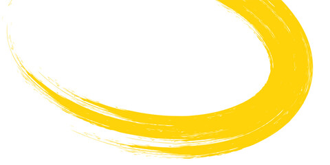 Hand drawn yellow color ink paint brush strokes isolated text design quote or text information. modern