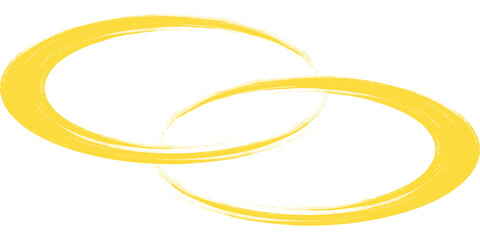 Hand drawn yellow color ink paint brush strokes isolated text design quote or text information. modern. eps 10