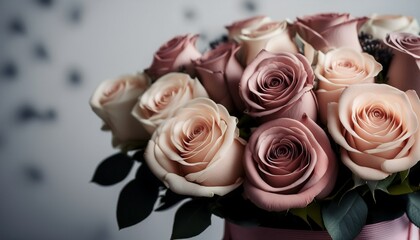 Close Up Of Roses In Bouquet