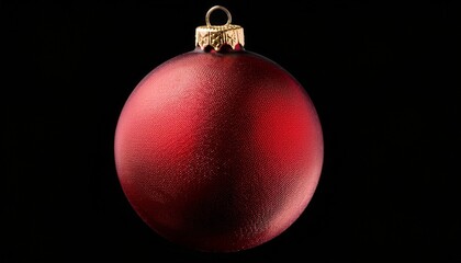 Red Christmas Bauble Black Background