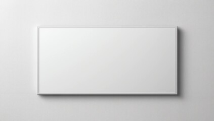 mockup showing a single large horizontal canvas with no frame, displayed against a light gray wall