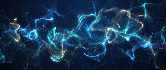 Background technology abstract design digital modern concept energy wave background with glowing particle flow for futuristic technology abstract design Abstract technology background concept