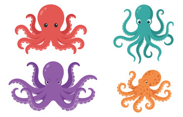 Octopus Set Illustration