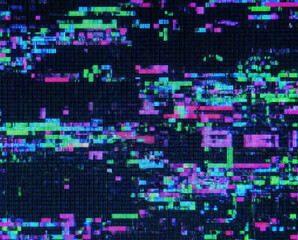 Glitch background technology abstract design digital modern concept screen noise pixel art colorful pattern neon cyber effect vibrant texture Abstract technology background concept