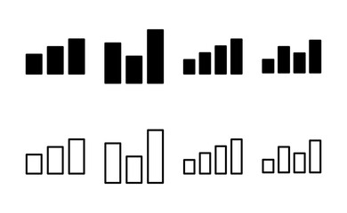 Obraz premium Growing graph icon vector. Chart sign and symbol. diagram icon