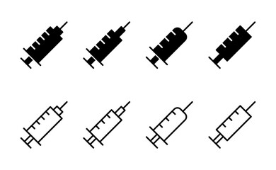 Syringe icon vector. injection sign and symbol.vaccine icon