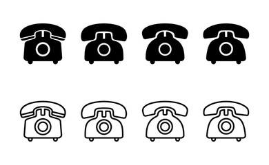 Telephone icon vector. phone sign and symbol