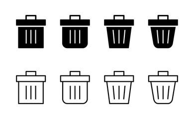 Trash icon vector. trash can icon. delete sign and symbol.
