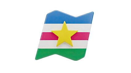 Central African Republic flag map icon