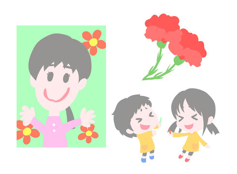 お母さんに感謝をしている子どもたち