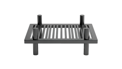 Modern Black Metal Fireplace Grate