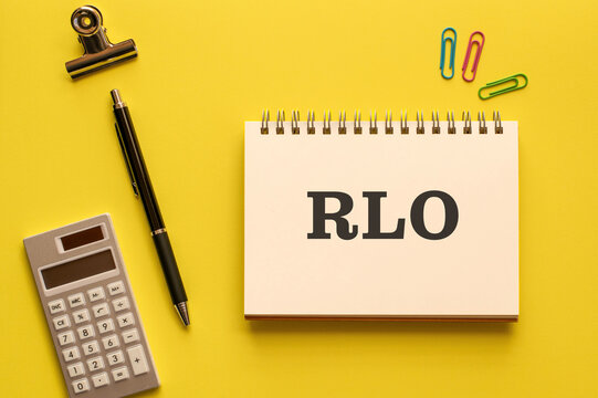 There is notebook with the word RLO. It is an abbreviation for Recovery Level Objective as eye-catching image.