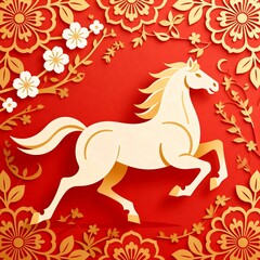 Lunar new year of the horse background