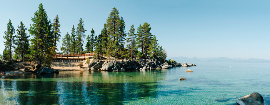 Granite Rocks at Ramada Point on Lake Tahoe Shoreline