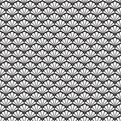 Fototapeta premium Abstract Seamless Black and White Art Deco Vector Pattern