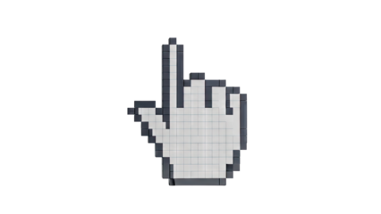 Pixelated Hand Cursor