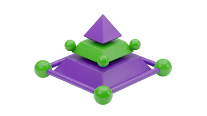 Geometric Pyramid Structure with Spheres